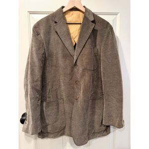 Vintage VTG Crittenden Mens ML Brown Corduroy Blazer Jacket 100% Cotton Academia